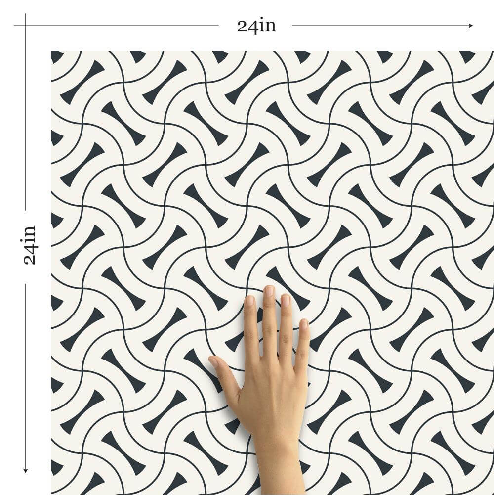 Charcoal Geometric Peel and Stick Removable Wallpaper - Self-Adhesive Wall Decor for Bedroom, Living Room & Office - Easy Installation & Damage-Free Removal