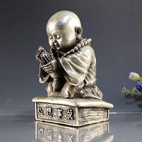 White Copper Buddha Statue - Handcrafted Home Decor & Spiritual Gift for Meditation, Yoga & Feng Shui | Elegant Buddhist Sculpture for Living Room, Office & Zen Garden