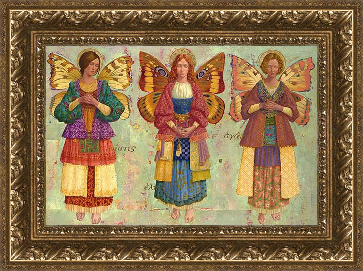 Faith, Hope and Charity - Inspirational Wall Art Decor for Home, Office & Church - Perfect for Gifts & Spiritual Spaces
