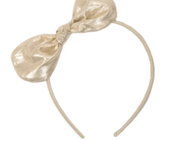 RKH Golden Bow Headband for Women - Elegant Hair Accessory for Parties, Weddings & Special Occasions
