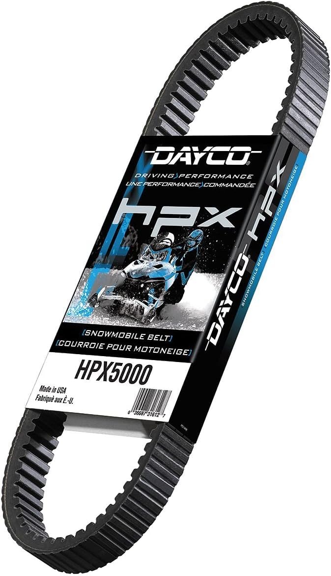 Dayco HPX5015 High-Performance Snowmobile Drive Belt - Durable Replacement Belt for Arctic Cat, Ski-Doo & Polaris - Perfect for Winter Trail Riding & Deep Snow Adventures