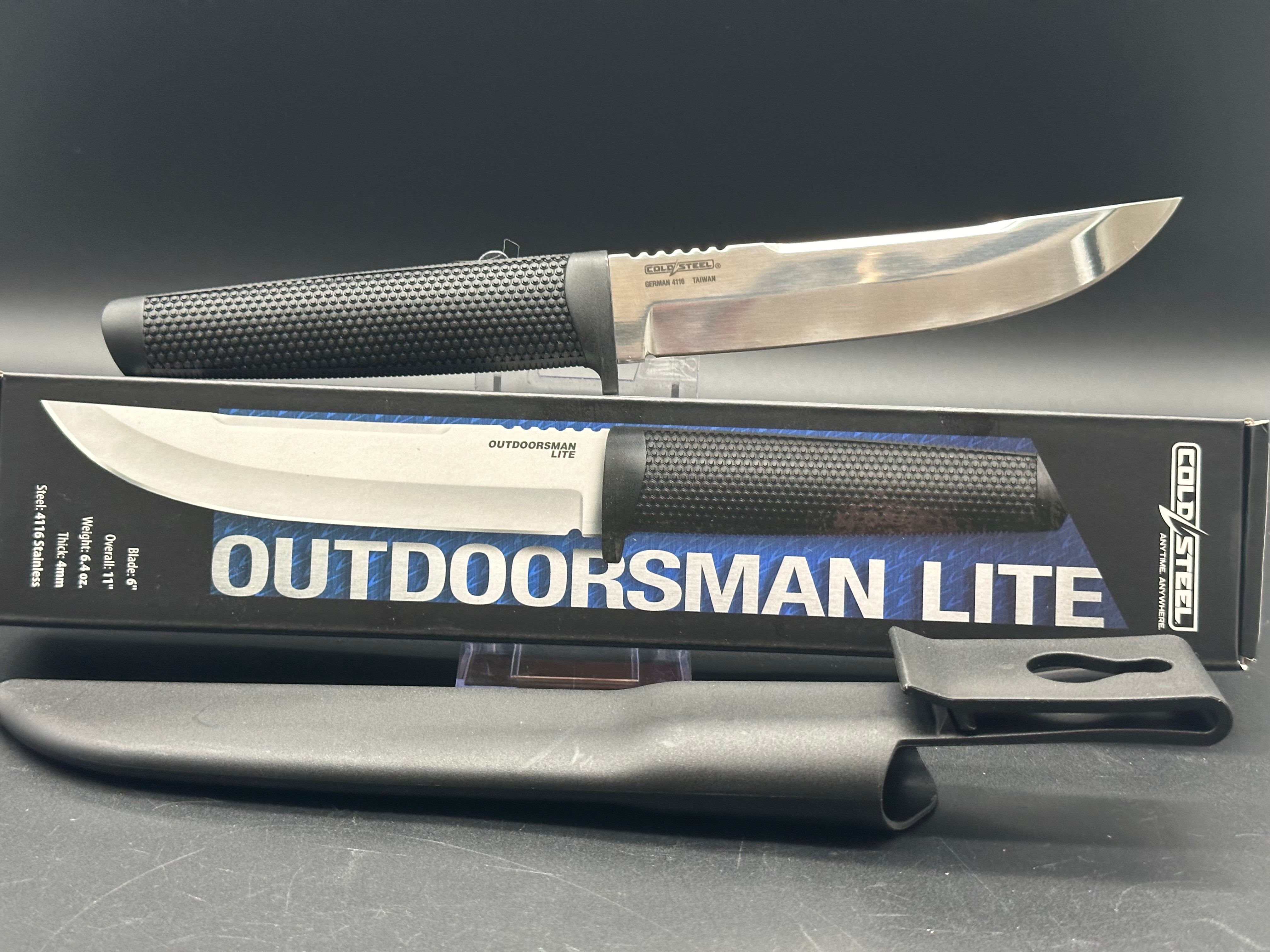 Cold Steel Outdoorsman Lite Fixed Blade Knife - High Carbon Steel Survival Knife for Camping, Hunting & Bushcraft - Durable Outdoor Knife with Sheath for Hiking, Fishing & Wilderness Adventures
