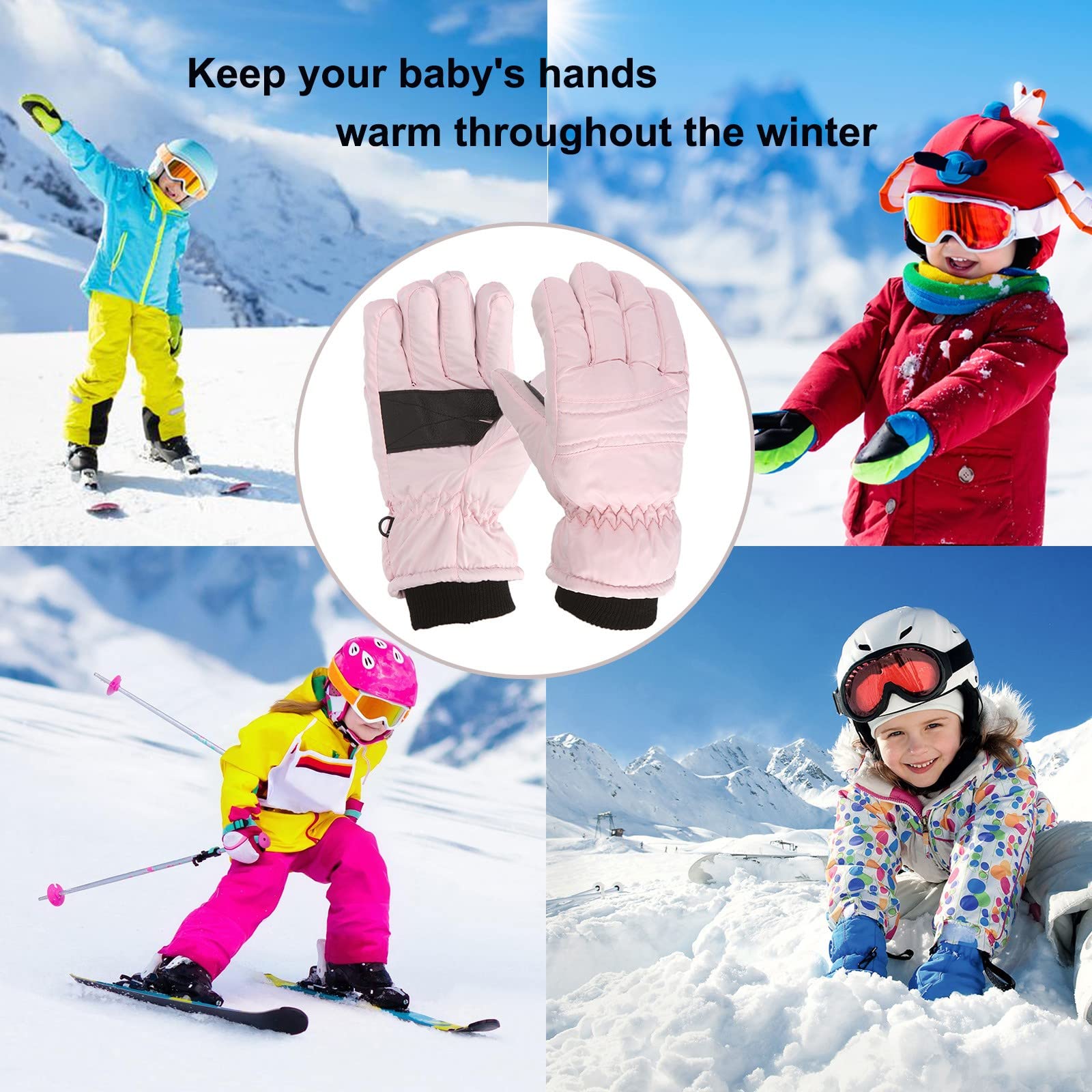 **Boys Winter Gloves - Waterproof & Windproof Ski Gloves for Cold Weather, Snowboarding, Ice Skating & Outdoor Activities**