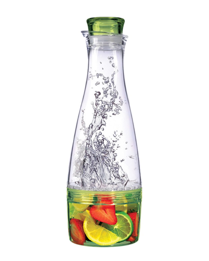 Prodyne Green Glass Fruit Infusion Water Pitcher - 67oz BPA-Free Beverage Dispenser for Detox Drinks, Iced Tea & Flavored Water - Perfect for Home, Office & Parties