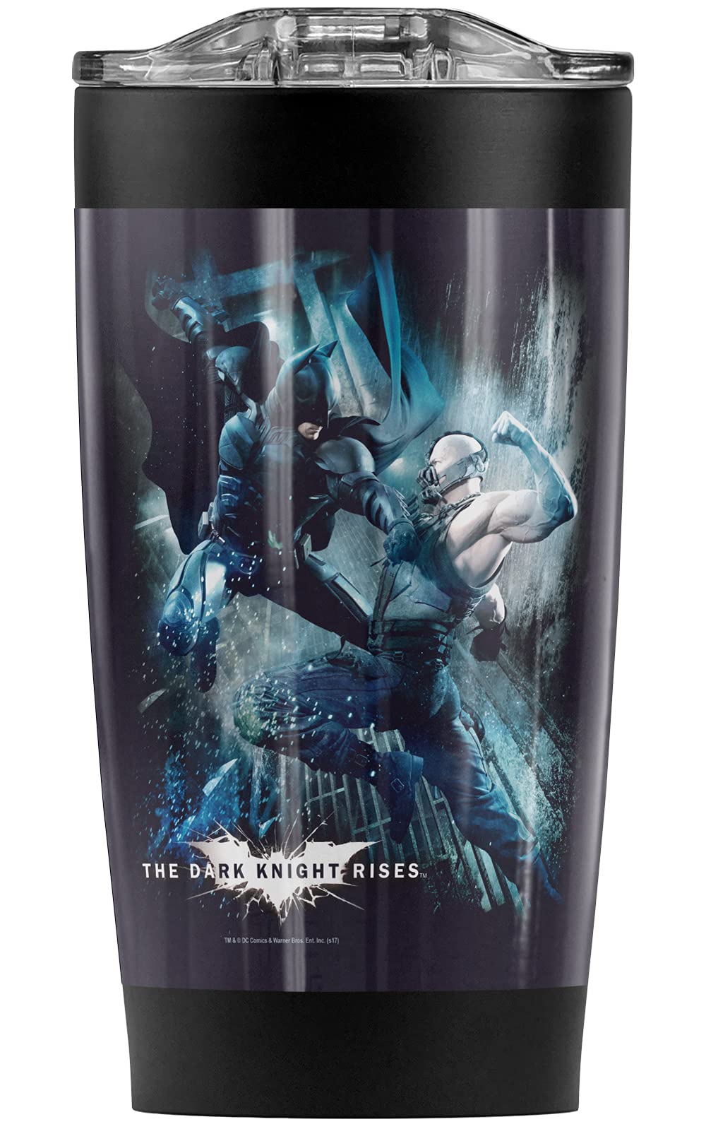 Batman Dark Knight Rises Stainless Steel Tumbler 20oz - Vacuum Insulated Coffee Travel Mug with Leakproof Lid - Keeps Hot & Cold for Hours - Perfect for Office, Gym, Camping & Car Commutes