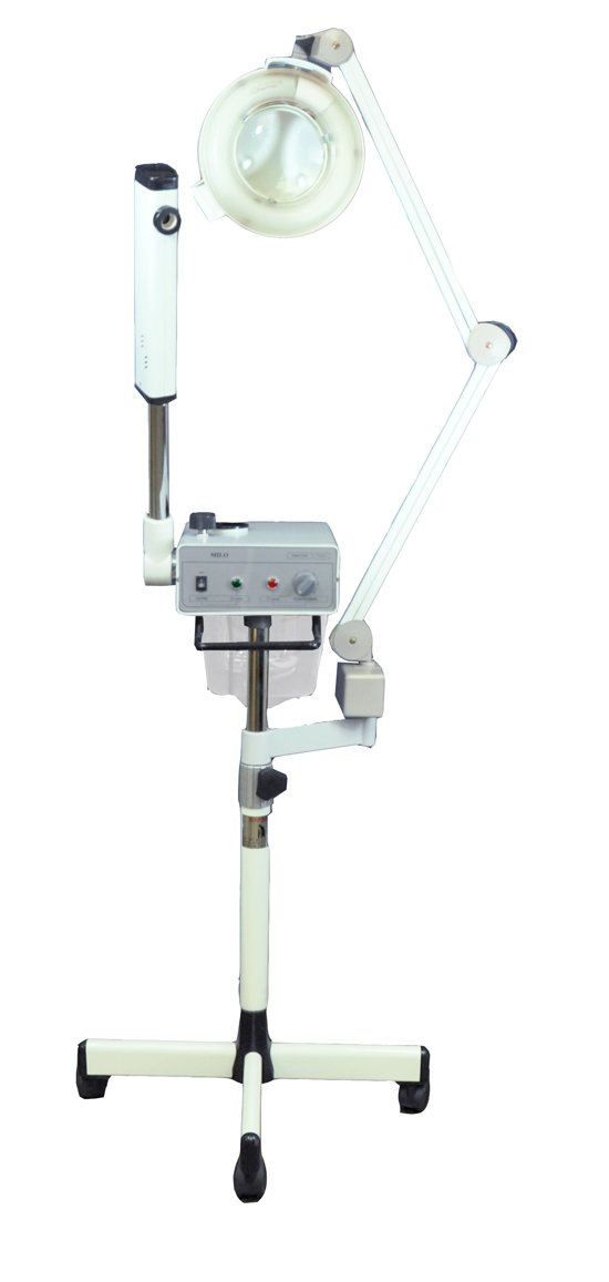 Professional Magnifying Lamp with Facial Steamer - 2-in-1 Beauty Salon & Spa Equipment for Eyebrow Shaping, Makeup Application & Skin Care Treatments