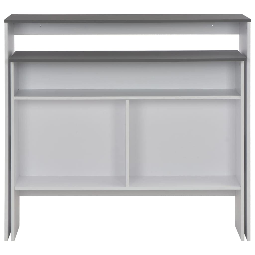 Rectangular Bistro Bar Table with 2 Interchangeable Table Tops (White & Gray) - 51.18
