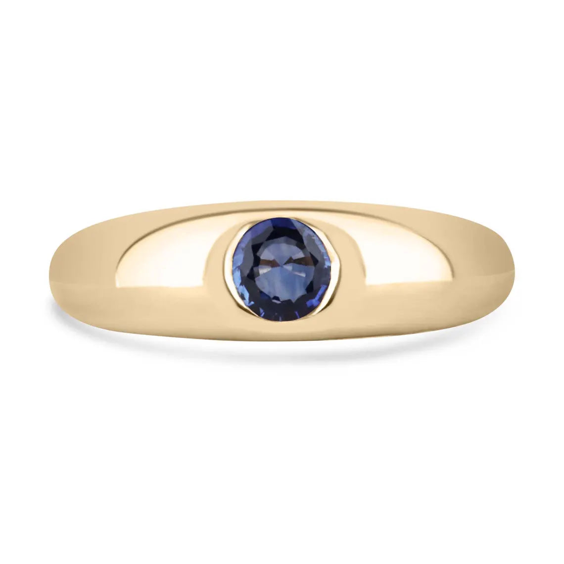 0.50 Carat Natural Round Blue Sapphire Solitaire Ring - Classic Elegant Engagement Wedding Jewelry Gift for Her - Perfect for Proposals, Anniversaries & Special Occasions
