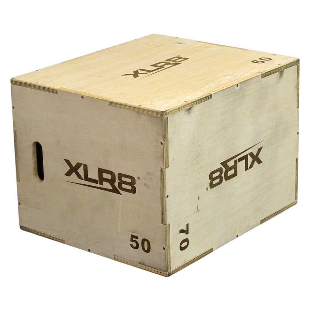 XLR8 3-in-1 Wooden Plyo Box for CrossFit, Home Gym & Functional Training - Adjustable Jump Box for Strength & Conditioning Workouts