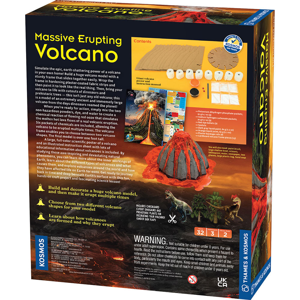 Massive Erupting Volcano Science Kit - STEM Educational Toy for Kids | DIY Volcano Experiment Set for Classroom & Home Learning | Perfect for Science Fair Projects & Birthday Gifts