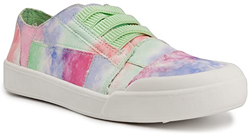 Women's Sugar Slip On Sneakers - Comfortable No-Tie Lace Canvas Loafers with Cute Design | Casual Walking, Travel & Everyday Wear