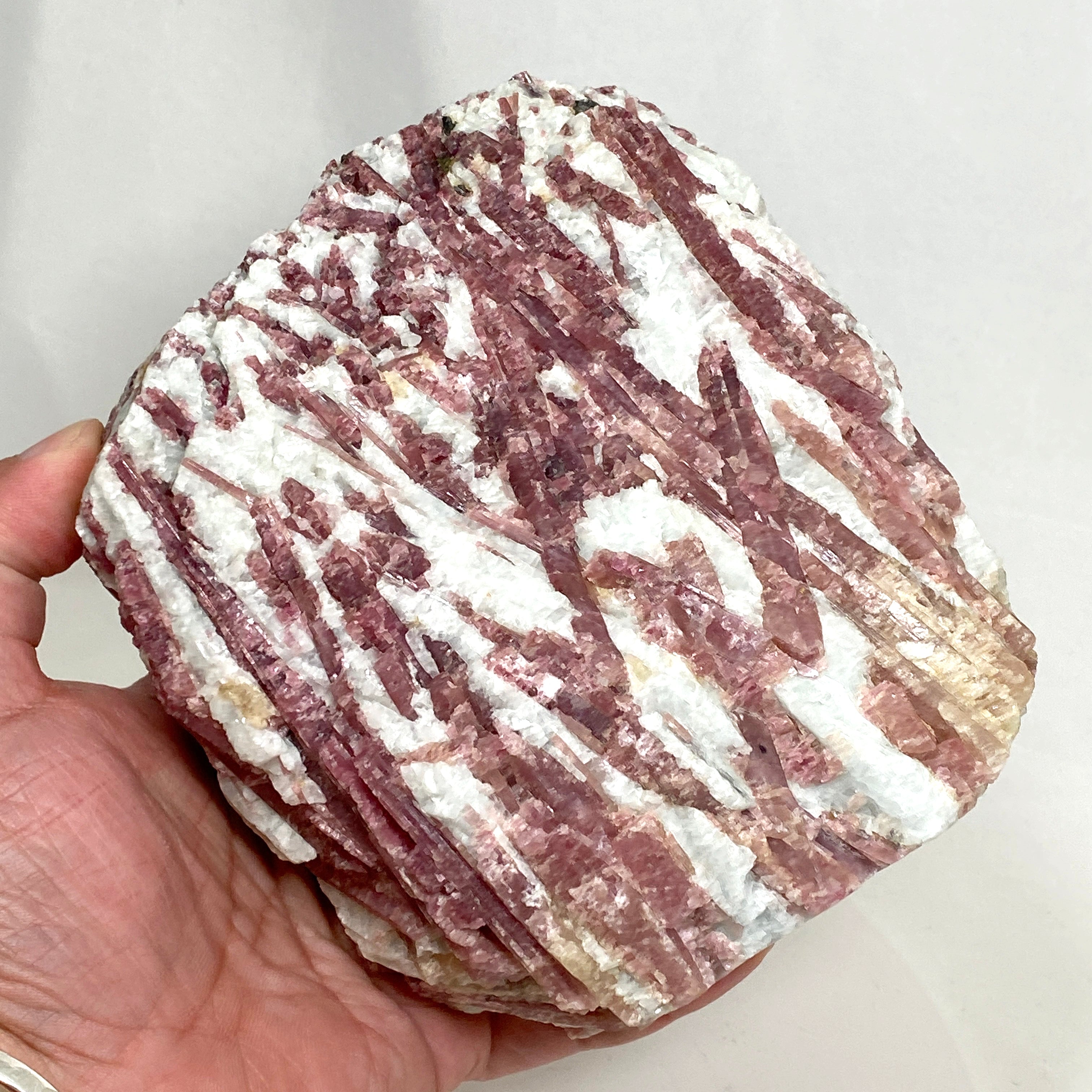 Natural Pink Tourmaline on Quartz Crystal - PTQ 05 Specimen for Mineral Collection, Healing & Home Decor | Perfect for Meditation, Reiki & Display Cases