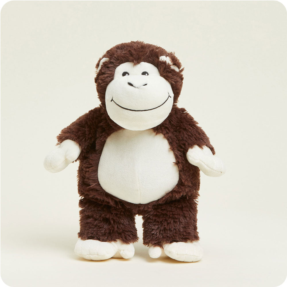 Weighted Heated Monkey Stuffed Animal - Warmies Plush Toy for Kids & Adults | Stress Relief, Anxiety Soother, Perfect for Relaxation & Sleep Aid | Cozy Gift for Cold Weather & Comfort