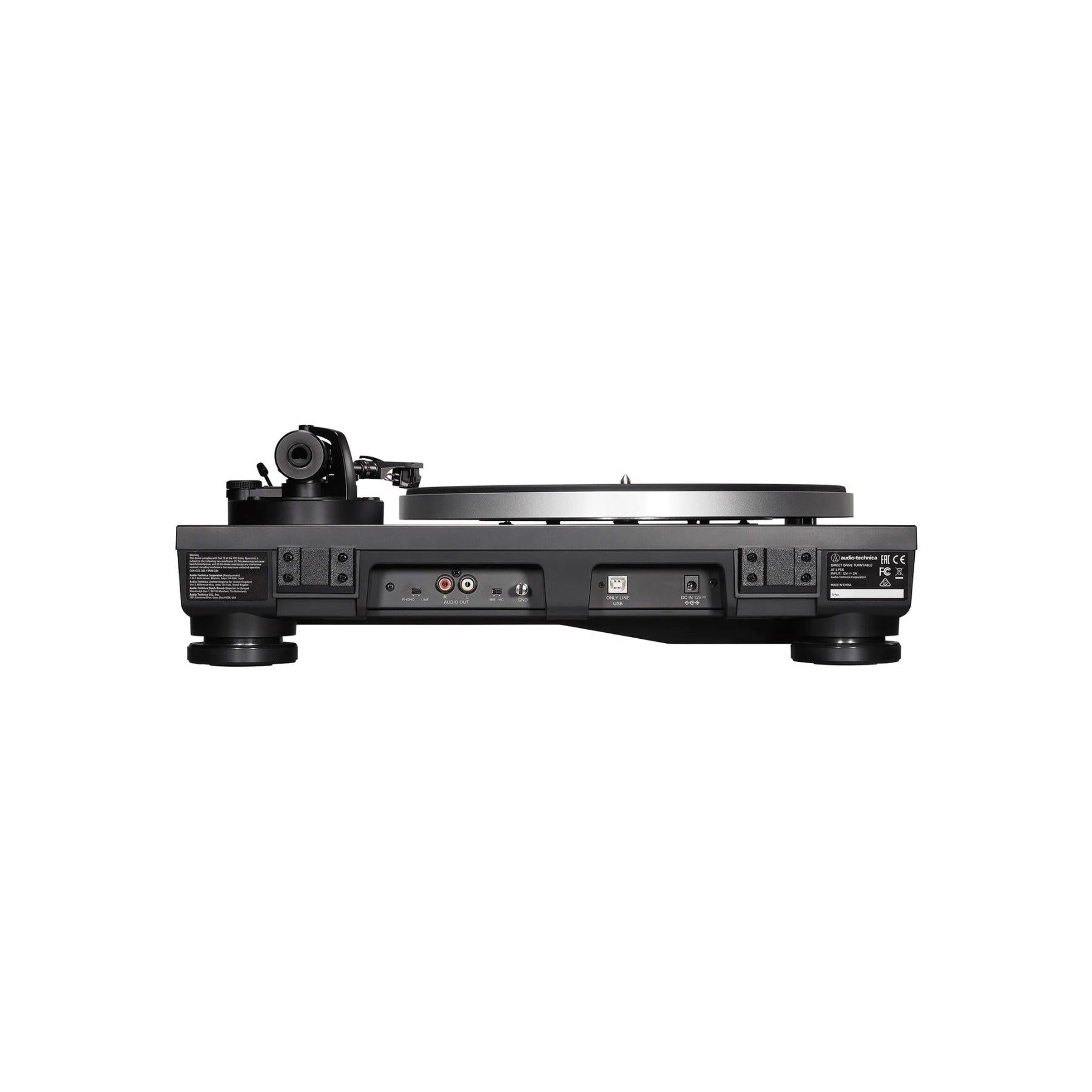 Audio Technica LP5X Direct Drive Manual Turntable with AT 618a Record Stabilizer - Premium Vinyl Record Player for Home DJing & Music Enthusiasts - Perfect for Home Audio Setup, Vinyl Collection & Retro Music Experience