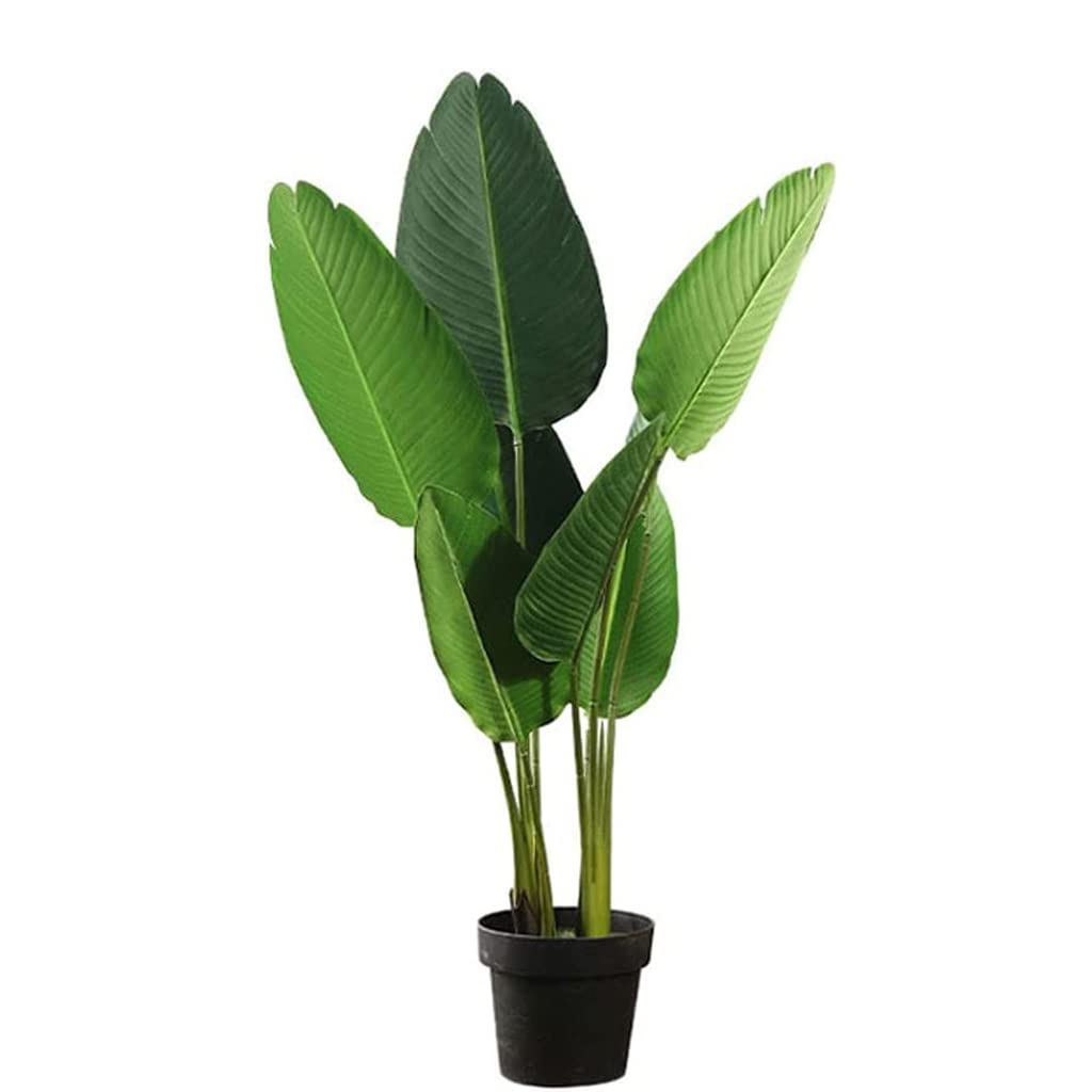 Realistic Artificial Banana Tree - 6ft Tall Faux Green Banana Plant for Indoor Decor, Living Room, Office, and Home Styling - Perfect for Tropical Themed Spaces and Housewarming Gifts