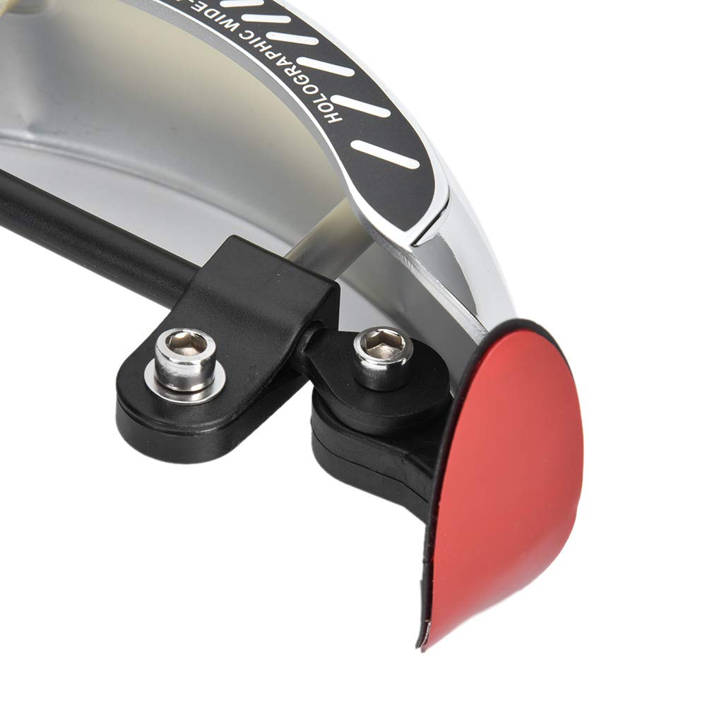 180° Ultra Wide Angle Motorcycle Rear View Mirror - Universal Windscreen Mount, Chromed Security Blind Spot Mirror for Enhanced Riding Safety | Perfect for Cruisers, Touring Bikes & Commuter Motorcycles