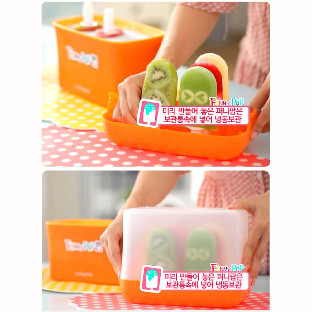 Funny Pop Triple Ice Bar Maker - Ice Cream Mold for Kids - Perfect for Summer Treats, Birthday Parties & Family Fun
