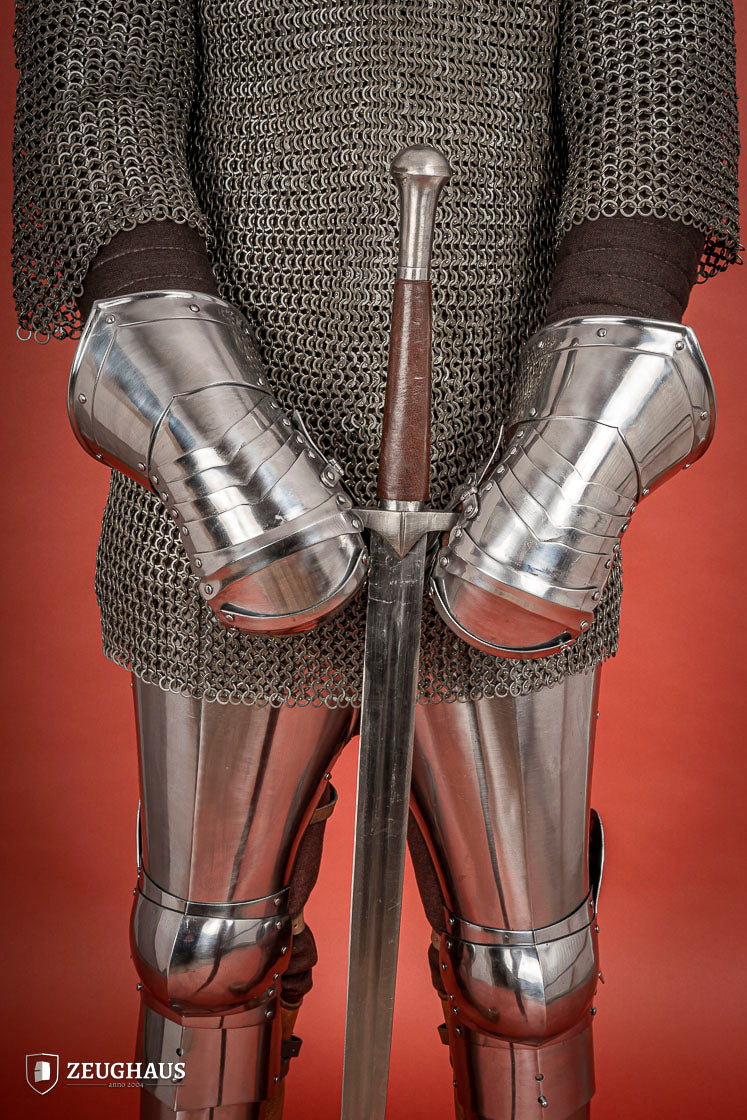 1.6mm Polished Stainless Steel Mitten Gauntlets - Durable Hand Protection for Medieval Reenactment, LARP & Cosplay
