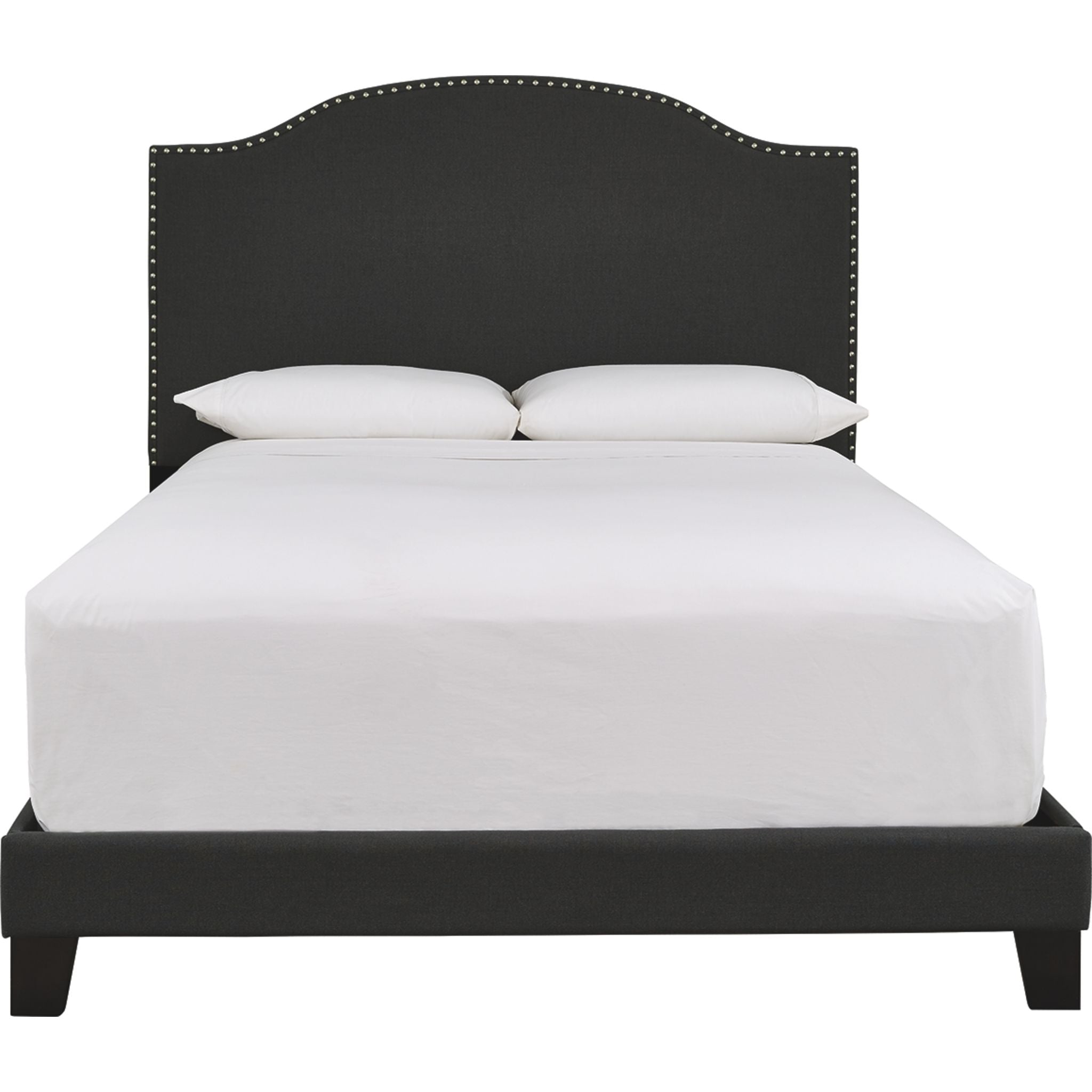Adelloni Queen Size Bed Frame with Headboard - Modern Platform Bed for Bedroom, Living Room & Guest Room - Sturdy Metal & Wood Design for Home Decor