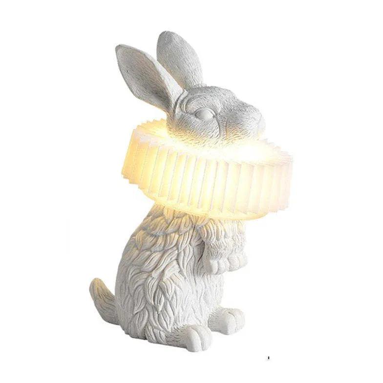 White Rabbit Design Table Lamp - Modern LED Night Light for Bedroom, Nursery & Living Room - Perfect for Reading & Decor
