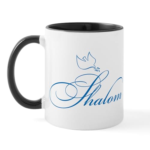 White/Black Inside - Shalom And Dove Mug