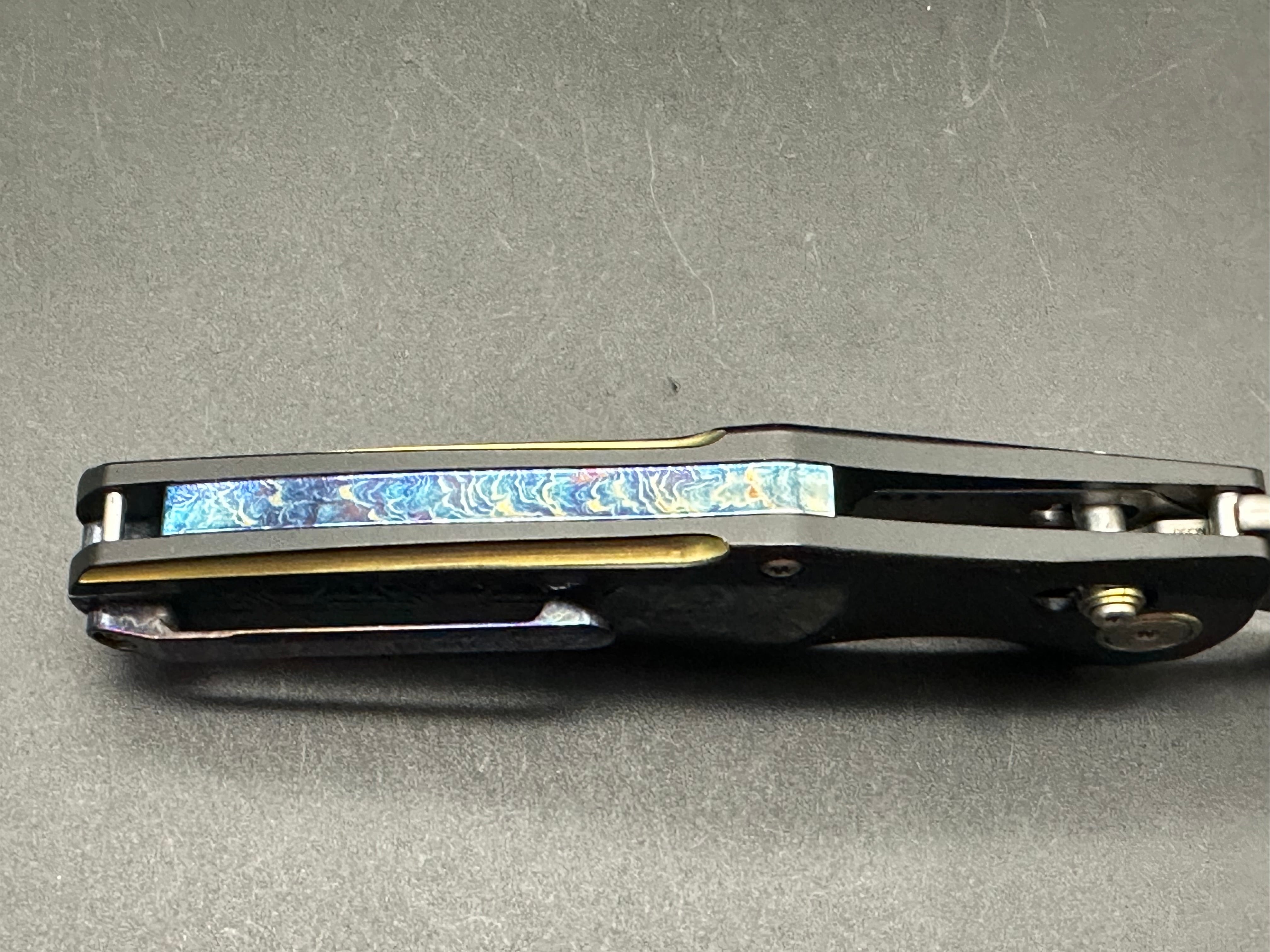 REMETTE Premium Pocket Knife - M390 Pearlescent Blade & Flame Blue Titanium Handle | EDC, Camping, Hiking & Outdoor Survival Gear
