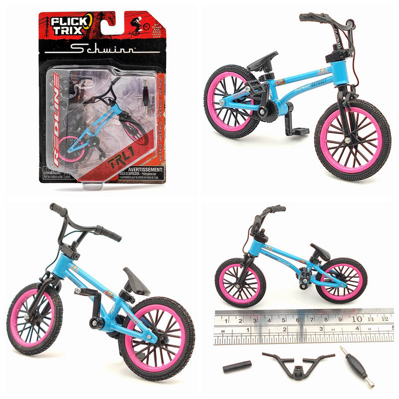 Premium FLICK TRIX Miniature BMX Finger Bike - Diecast Metal DeathTrap Bicycle Toy for Kids & Adults - Perfect for Office Desk, Stress Relief & Collectible Gift