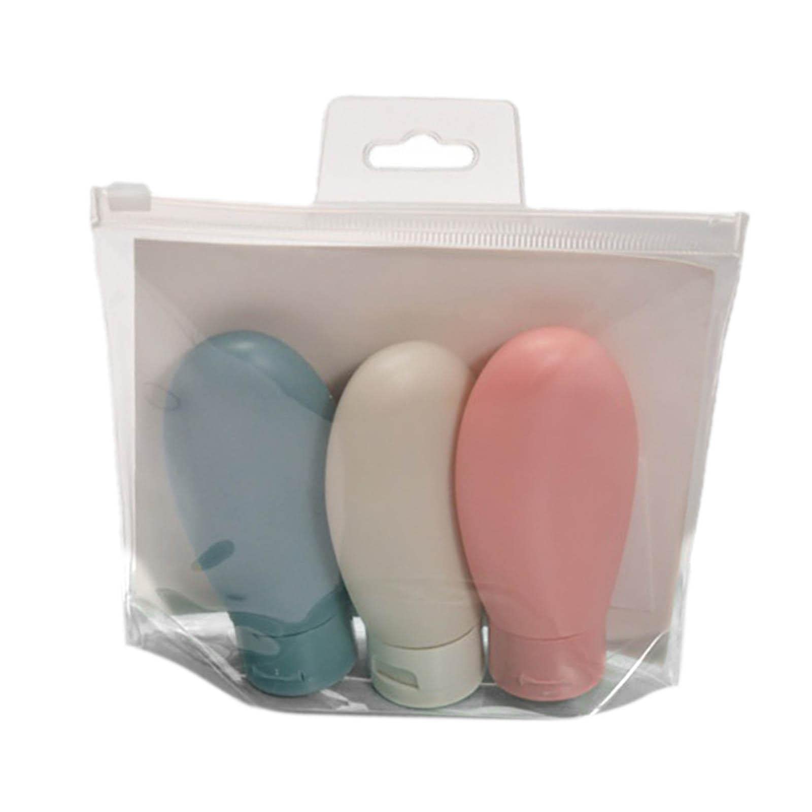 Chiwanji 3-Pack Travel Bottles Set (2oz) - Leak-Proof Squeezable Toiletries Containers for Lotion, Shampoo, Conditioner & Body Wash | Perfect for Air Travel, Gym, Camping & Vacation Essentials