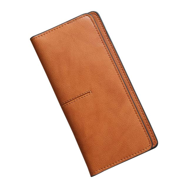Stylish Brown PU Leather Women's Wallet - Slim Two Fold Clutch with Card Holder & Coin Purse | Perfect for Everyday Use, Travel & Gift Giving