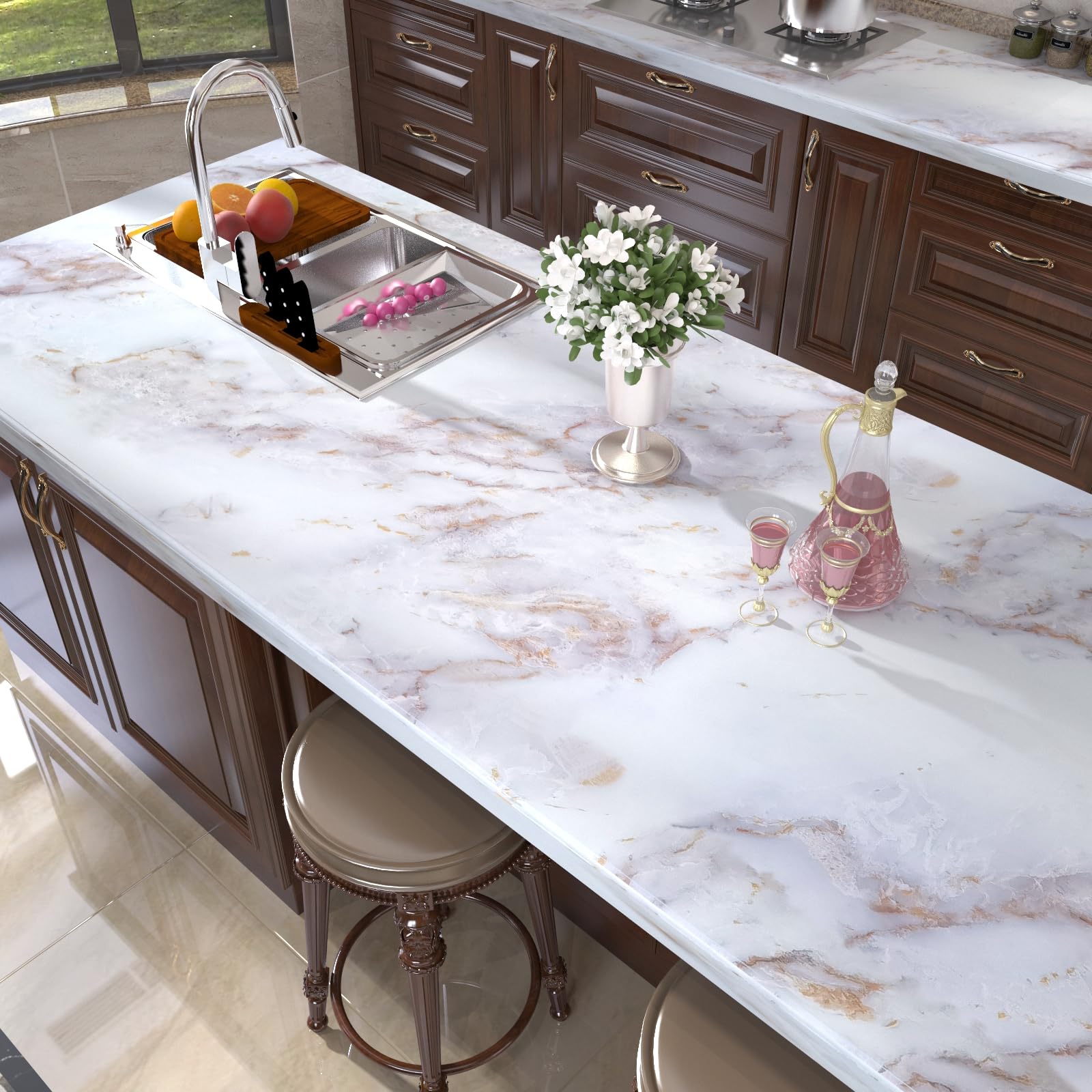 VIOPVERY Marble Contact Paper - 15.7