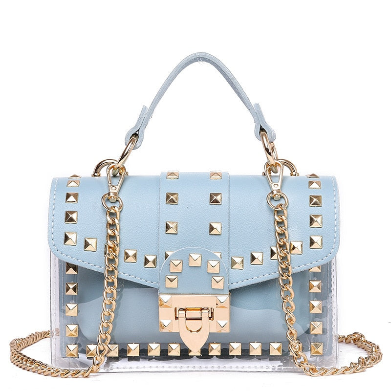 Stylish Women's Crossbody Bag with Chains & Rivets - Perfect for Parties, Dating & Daily Use