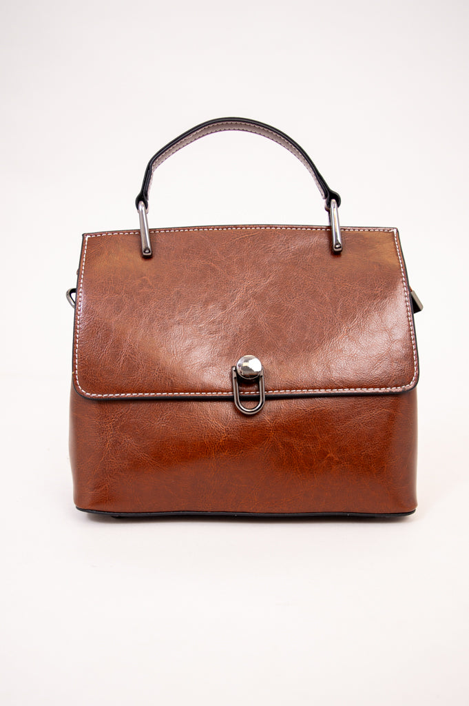 Premium Cecilia Bag 2161 - Genuine Leather Handbag for Women in Classic Brown | Perfect for Work, Travel & Everyday Use