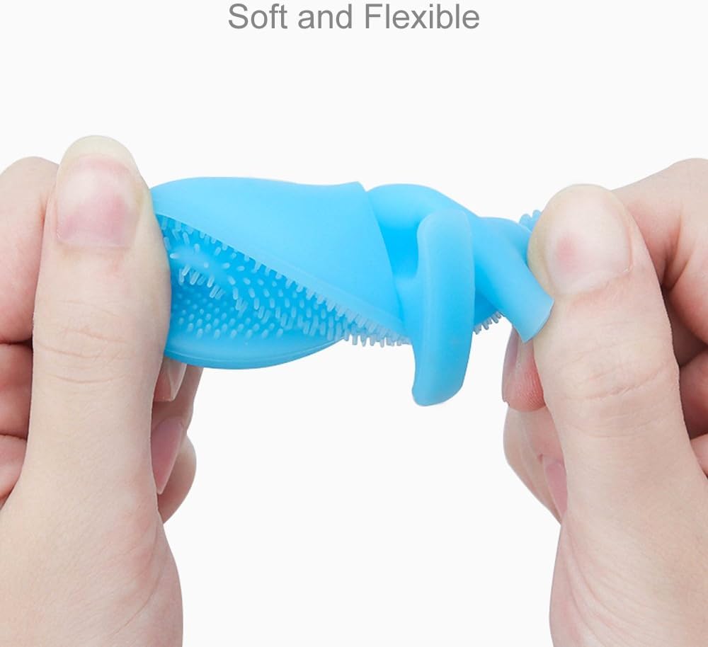 VOUM Silicone Face Scrubber & Exfoliator Brush - Soft Facial Cleansing Brush for Blackhead Removal, Acne Treatment & Pore Deep Cleaning - Gentle Skin Care Tool for Men & Women (Pack of 2) - Perfect for Daily Skincare Routine & Travel Essentials