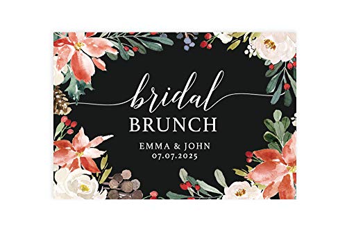Black Winter Floral Bridal Brunch