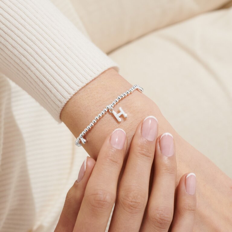 Joma Jewellery Alphabet 'H' Bracelet - Elegant Letter Charm Bracelet for Women & Girls - Perfect for Gifts, Birthdays & Everyday Wear
