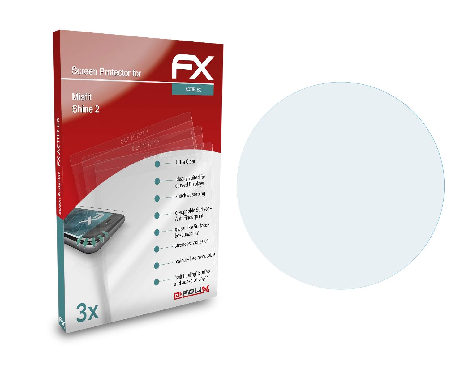 Misfit Shine 2 Screen Protector - 3 Pack Ultra Clear Flexible Film FX Protection | Perfect for Fitness Tracking & Everyday Wear