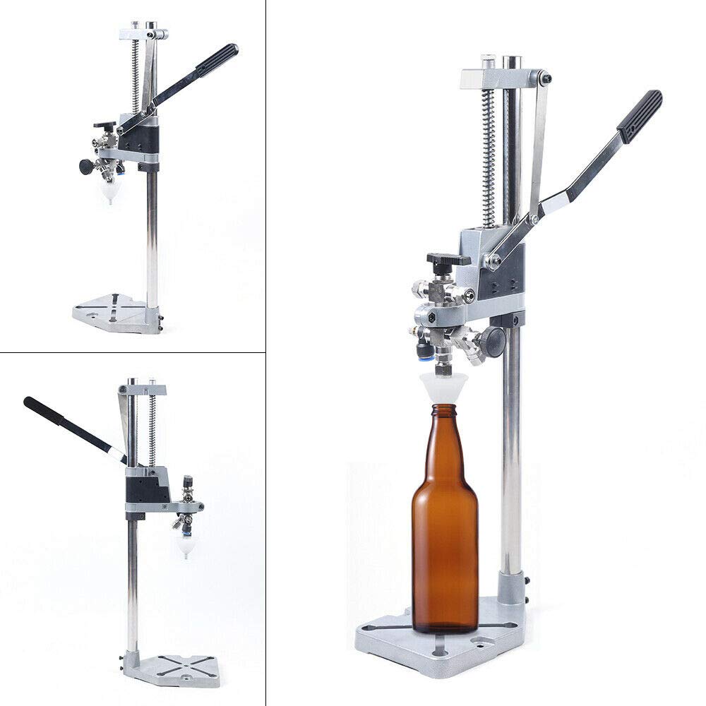 DYRABREST Counter Pressure Bottle Filler - Stainless Steel Beer & Wine Bottling Tool - Manual Liquid Filling Machine for Glass, Plastic, and Convoluted Bottles - Perfect for Homebrewing, Craft Beer, and Winemaking