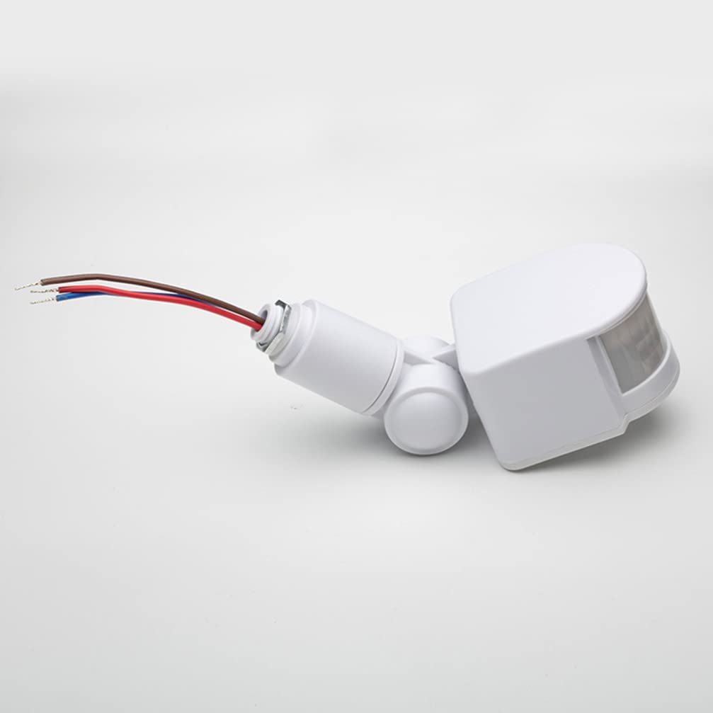 Operitacx 12V PIR Motion Sensor Controller for Outdoor Lights - White ABS Probe Human Body Detection - Perfect for Garden, Pathway, and Security Lighting