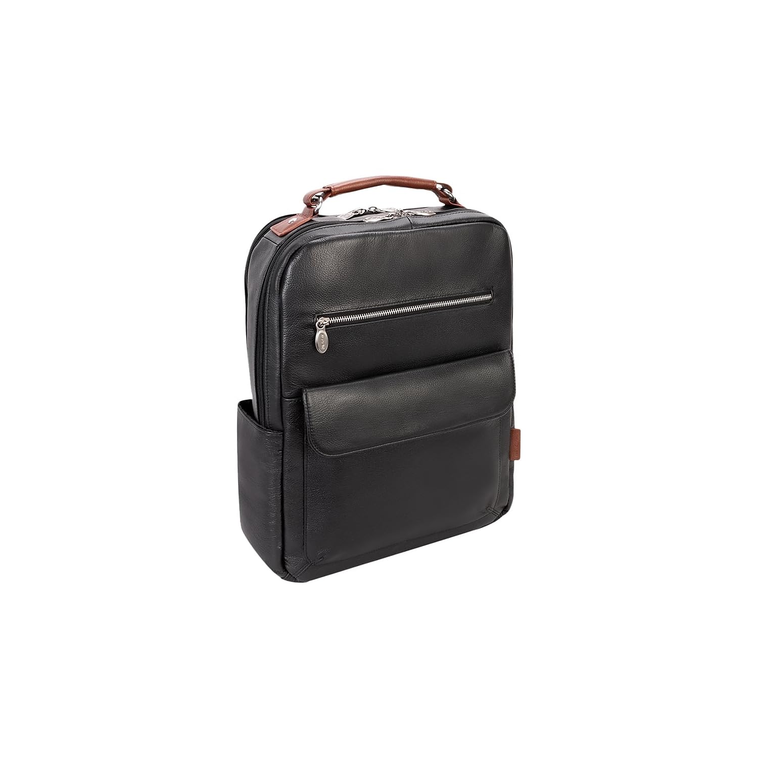 McKlein U Series Logan Genuine Leather Laptop Backpack for Men & Women - 15.6 Inch Business Computer Bag with USB Charging Port - Perfect for Office, Travel & College (Black, Model 19082)