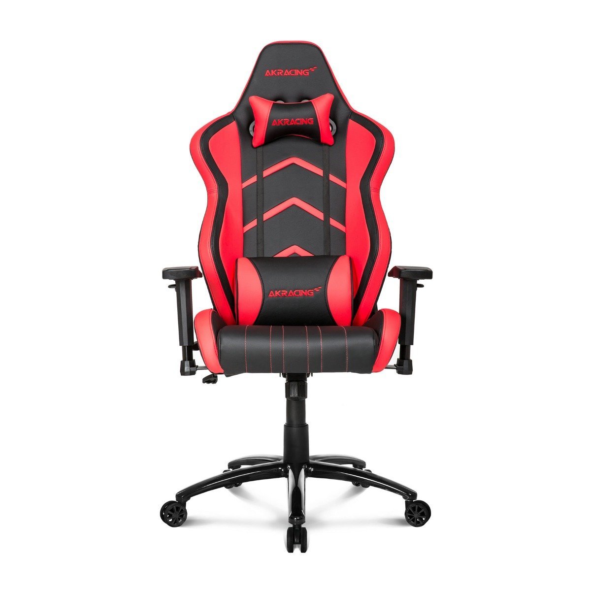AKRacing Premium Gaming Chair - Ergonomic Racing Style with Adjustable Lumbar Support & Headrest (Red) - Perfect for Esports, PC Gaming & Home Office Setup