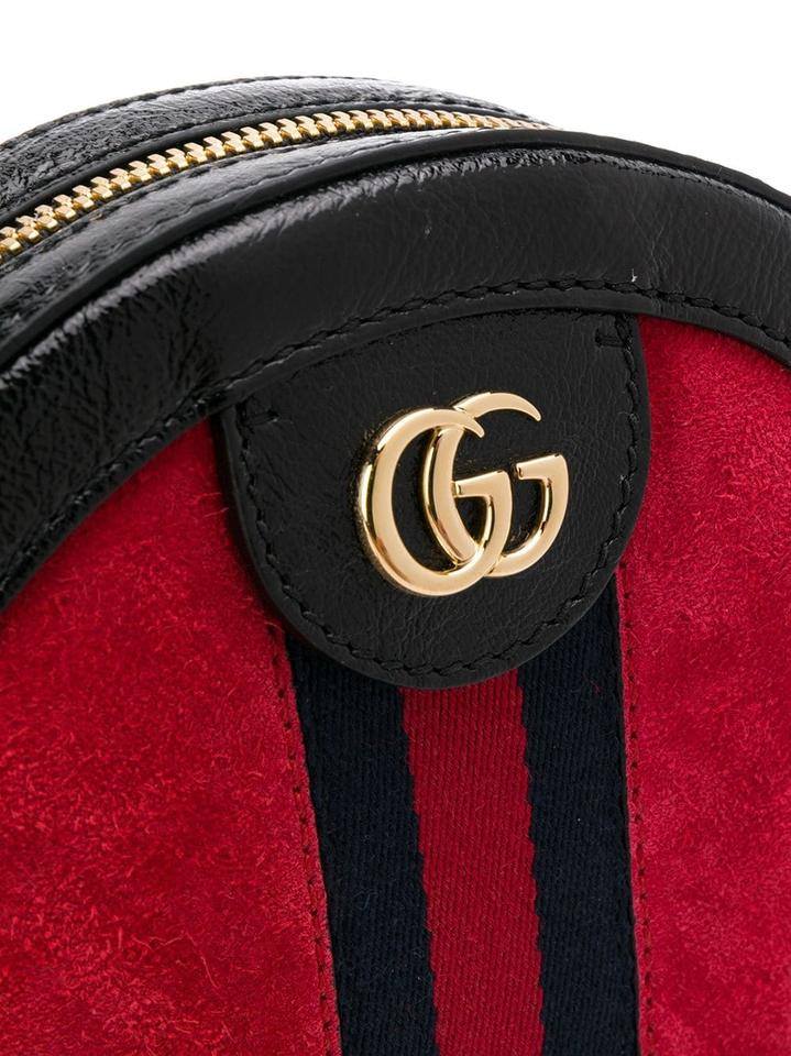 Gucci Ophidia Mini Round Shoulder Bag in Red | Luxury Crossbody Bag for Women | Perfect for Date Night, Travel & Everyday Use