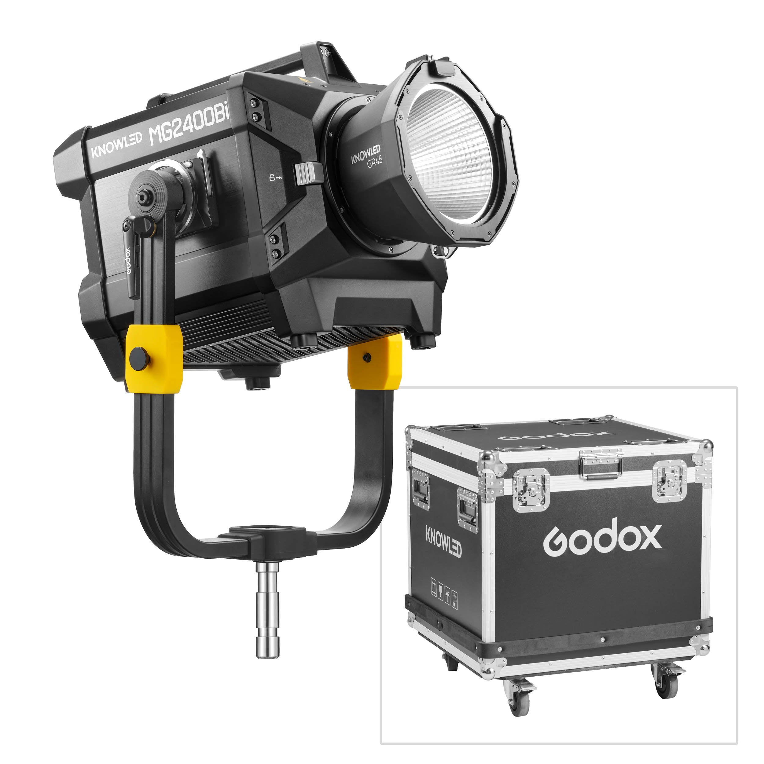 KNOWLED MG2400Bi K2 Bi-Color COB LED Studio Light Kit with Flight Case - Perfect for Cine Broadcasting, Photography, and Video Production