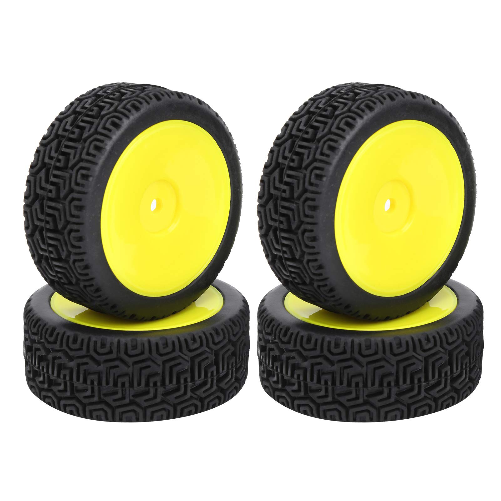 VGEBY 1/10 Scale RC Flat Car Tires - 4Pcs Replacement Tyres for HSP/HPI High Speed RC Cars - Durable Off-Road Racing Tires for Drifting, Crawling & Competitive Racing