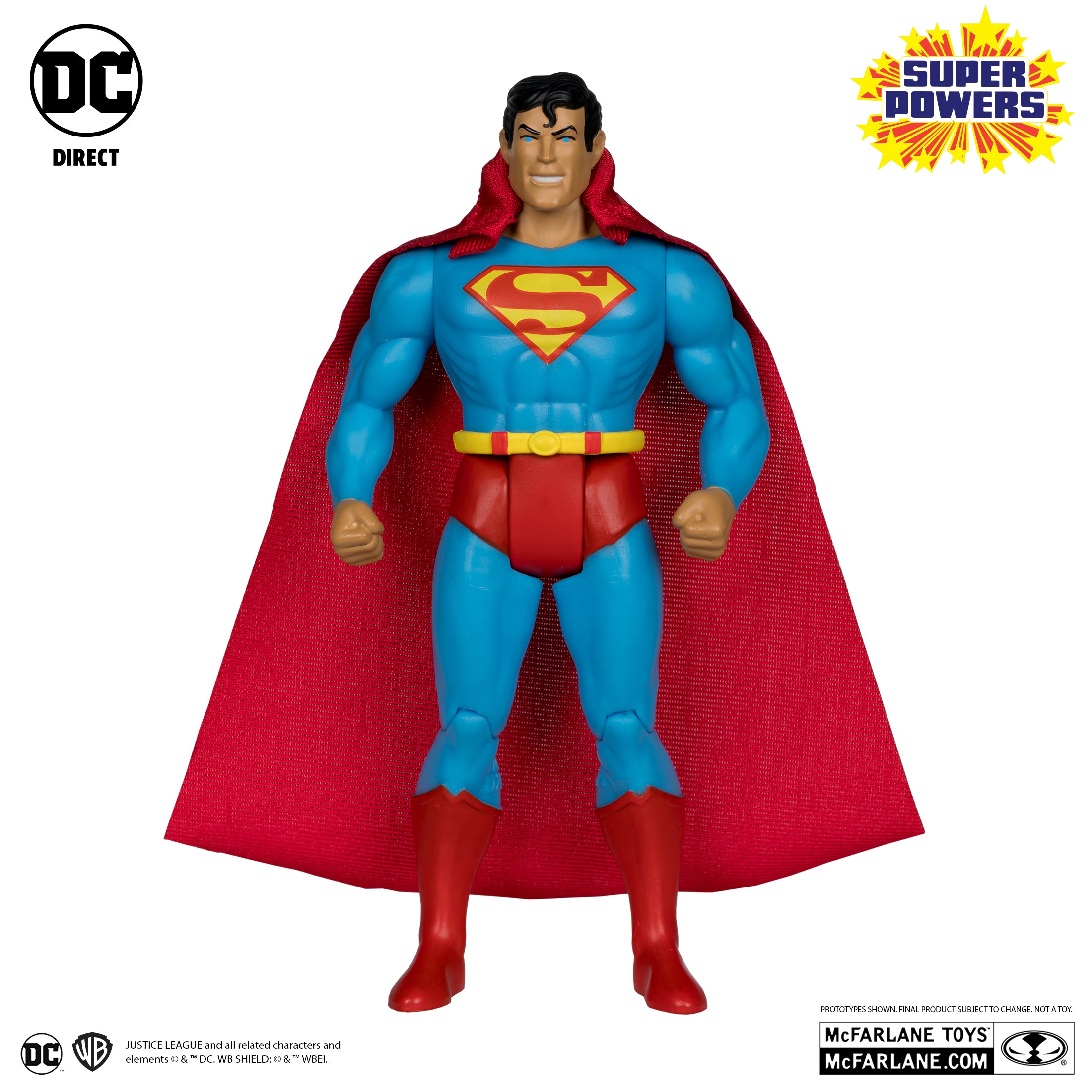 DC Comics Superman Classic Action Figure - McFarlane Toys Collectible for Display, Gifts & Superhero Fans | Perfect for Home Decor, Office Display & Comic Book Collections