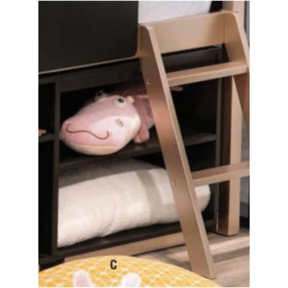 YUTAO 2-Tier Bookshelf in Black Rose Gold - Modern Book Storage Organizer for Study Room, Office, or Living Room - Easy Assembly & Space-Saving Design (Black and Rose Gold)