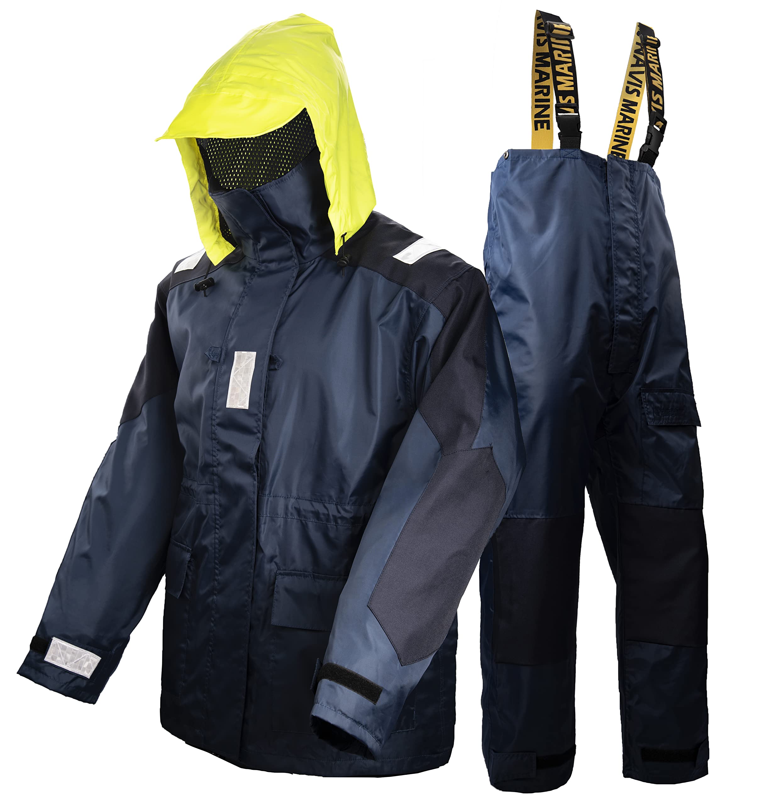 Waterproof Sailing Jacket with Bib Pants for Men & Women - All-Weather Fishing Rain Suit for Coastal Activities, Boating, and Outdoor Adventures