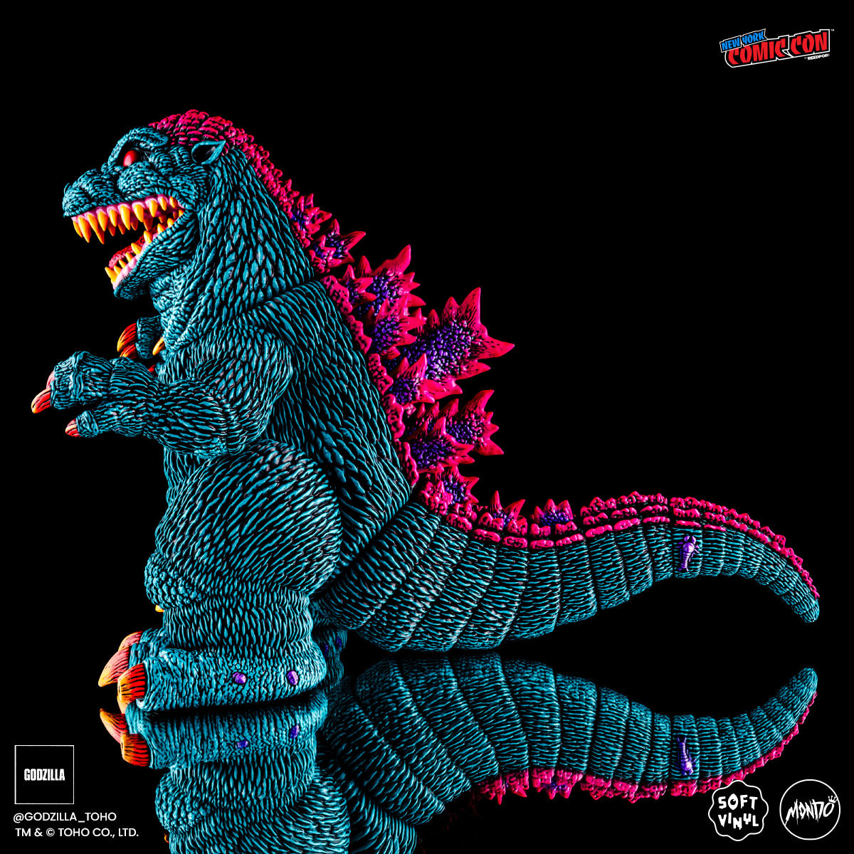 Godzilla Designer Vinyl Figure by James Groman - Psychedelic Variant Collectible Toy | Perfect for Anime Fans, Pop Culture Collectors & Home Office Decor