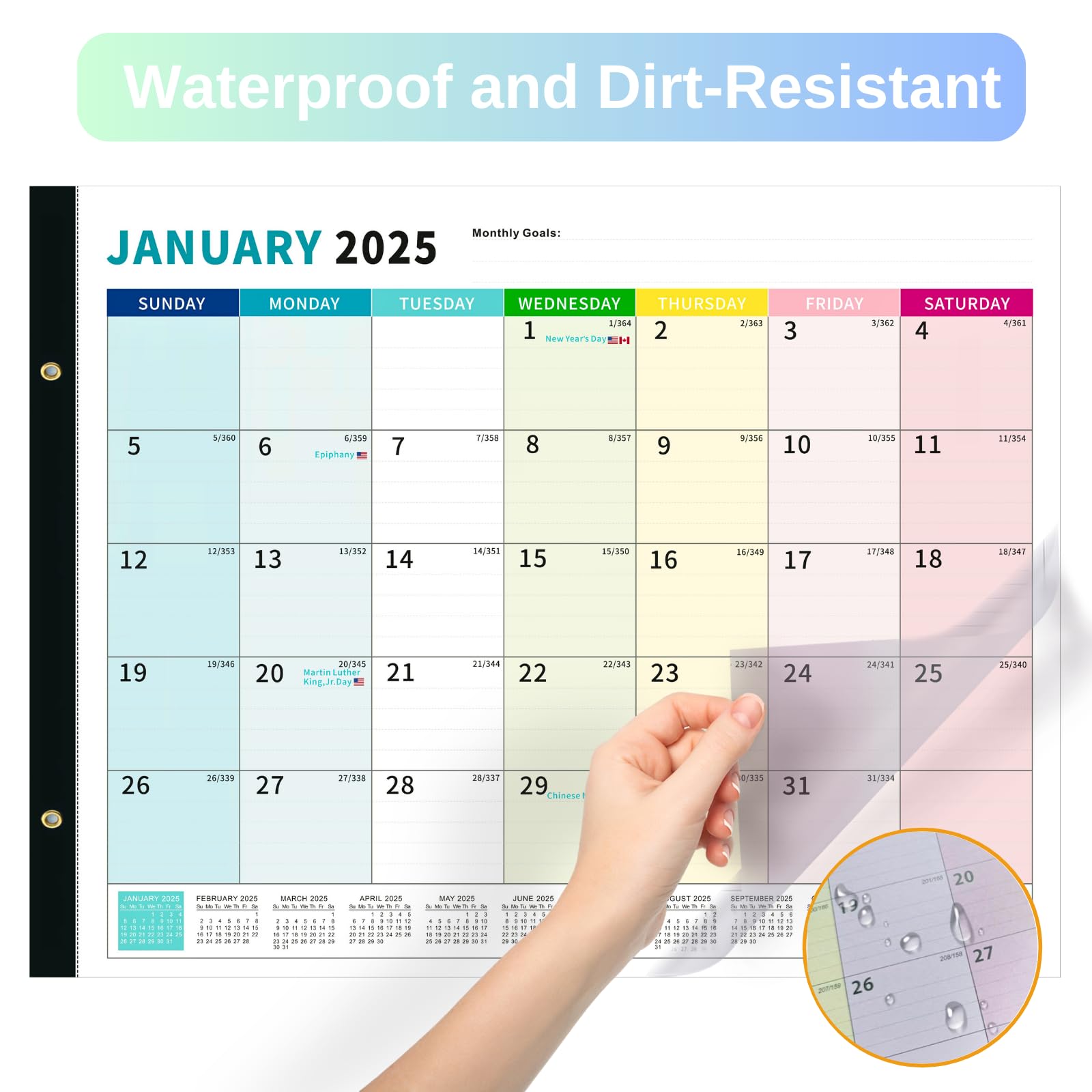 2025-2026 Large Desk Calendar - 18-Month Jumbo Planner (22