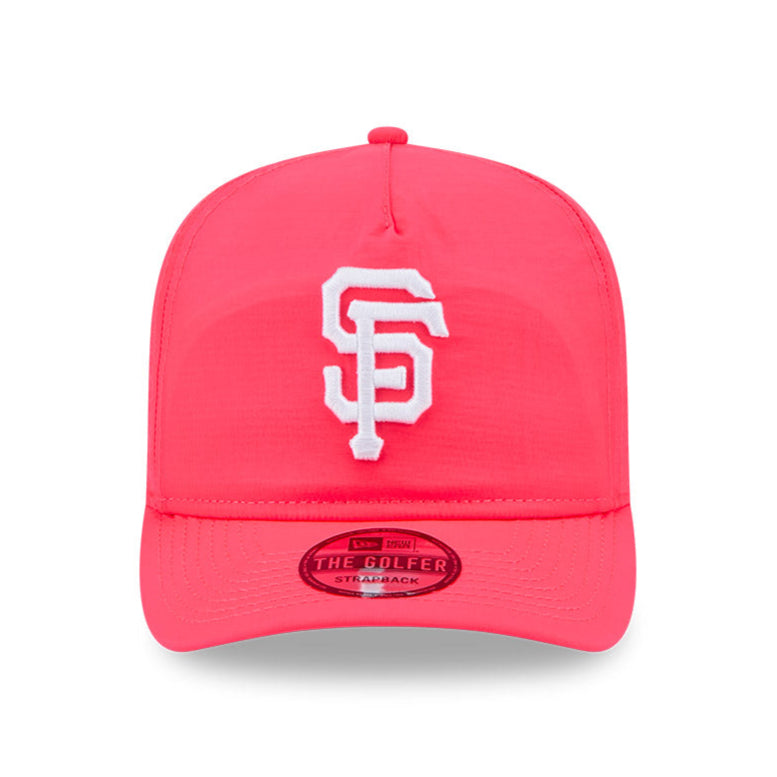 San Francisco Giants New Era Strapback Hat - Infrared - Lightweight Nylon Golf & Everyday Cap for Men & Women - Perfect for Baseball Games, Golfing, and Outdoor Activities