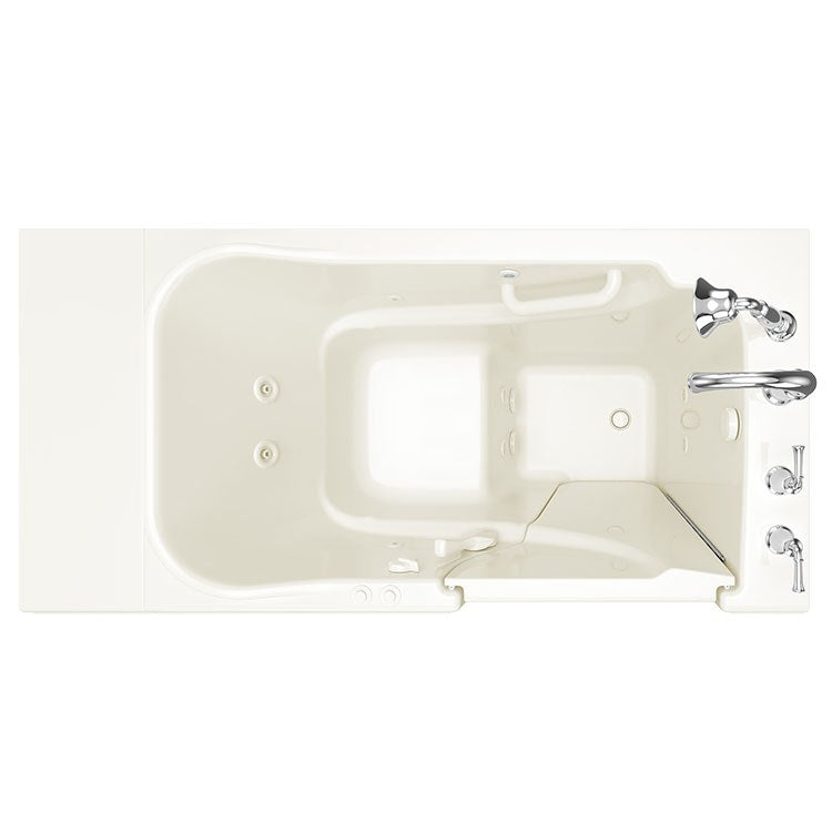 30W x 52L Gelcoat Walk-In Whirlpool Bathtub with Right Hand Drain & Faucet - 3052 Series - Perfect for Spa-Like Relaxation in Master Bathrooms